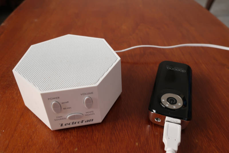 Lectrofan Classic powered by USB battery