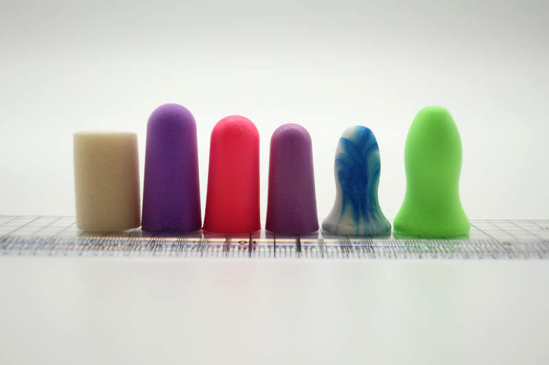 Short, normal and small earplug size comparison