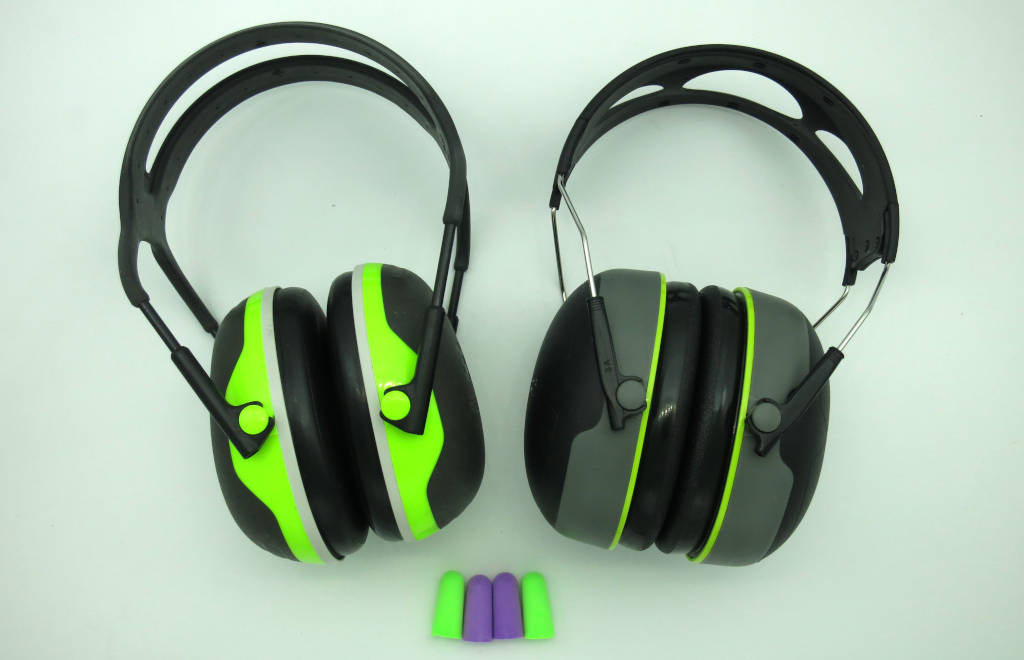 earmuffs and earplugs against firework-noise